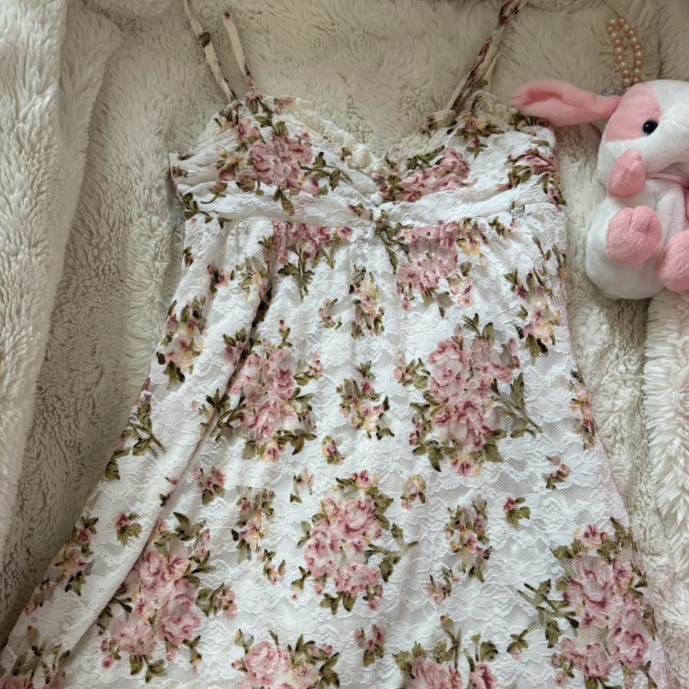 🎀Liz Lisa Japan Rose Lace Dress – Ruffle Cottagecore Fairy Y2K – Rare! - Picture 5 of 10